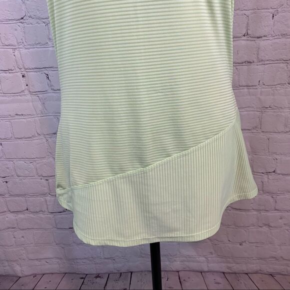 Athleta Green Stripe Speedsetter Tank Double Strap Racerback size small - Picture 3 of 10